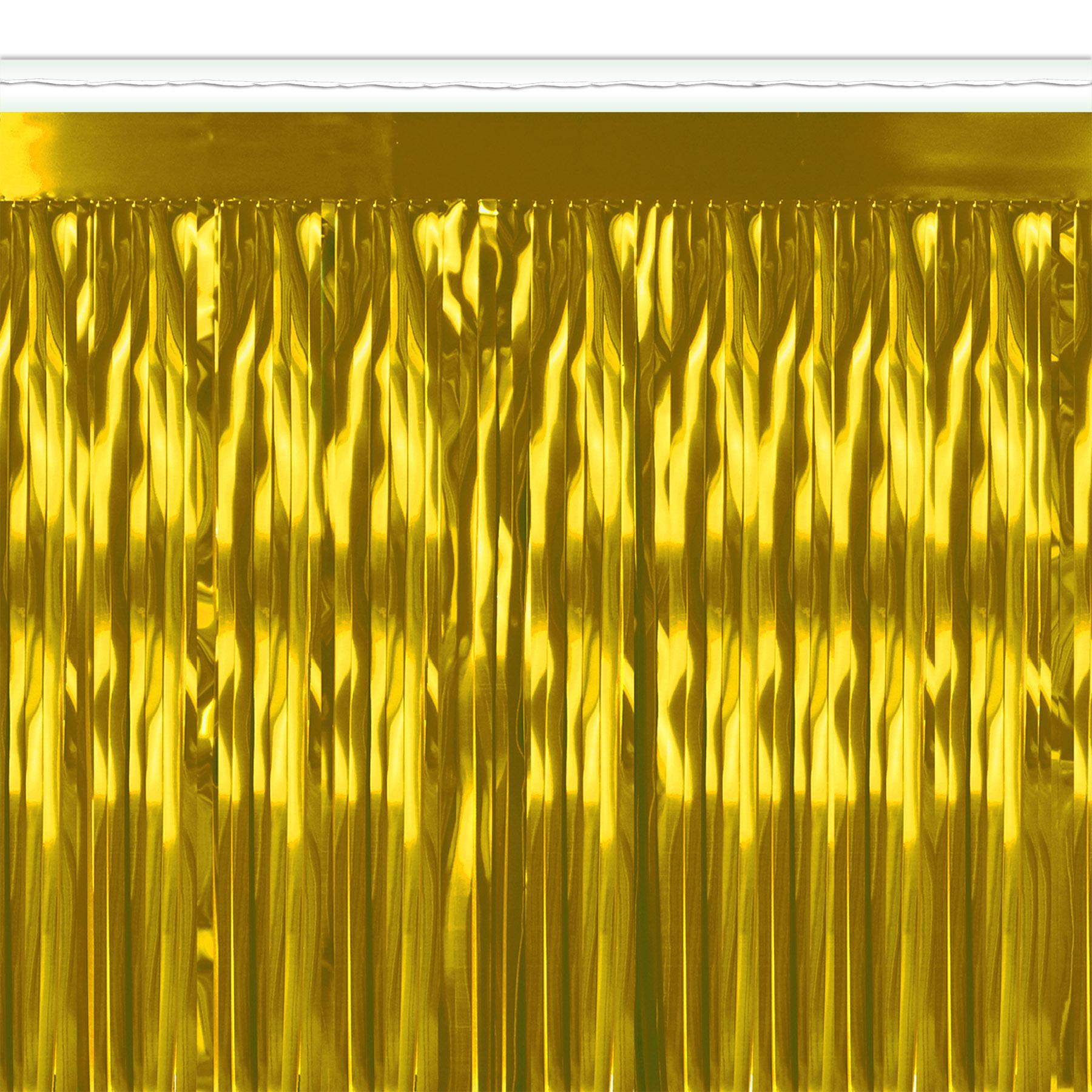 Beistle 2-Ply Party Metallic Fringe Drape - gold