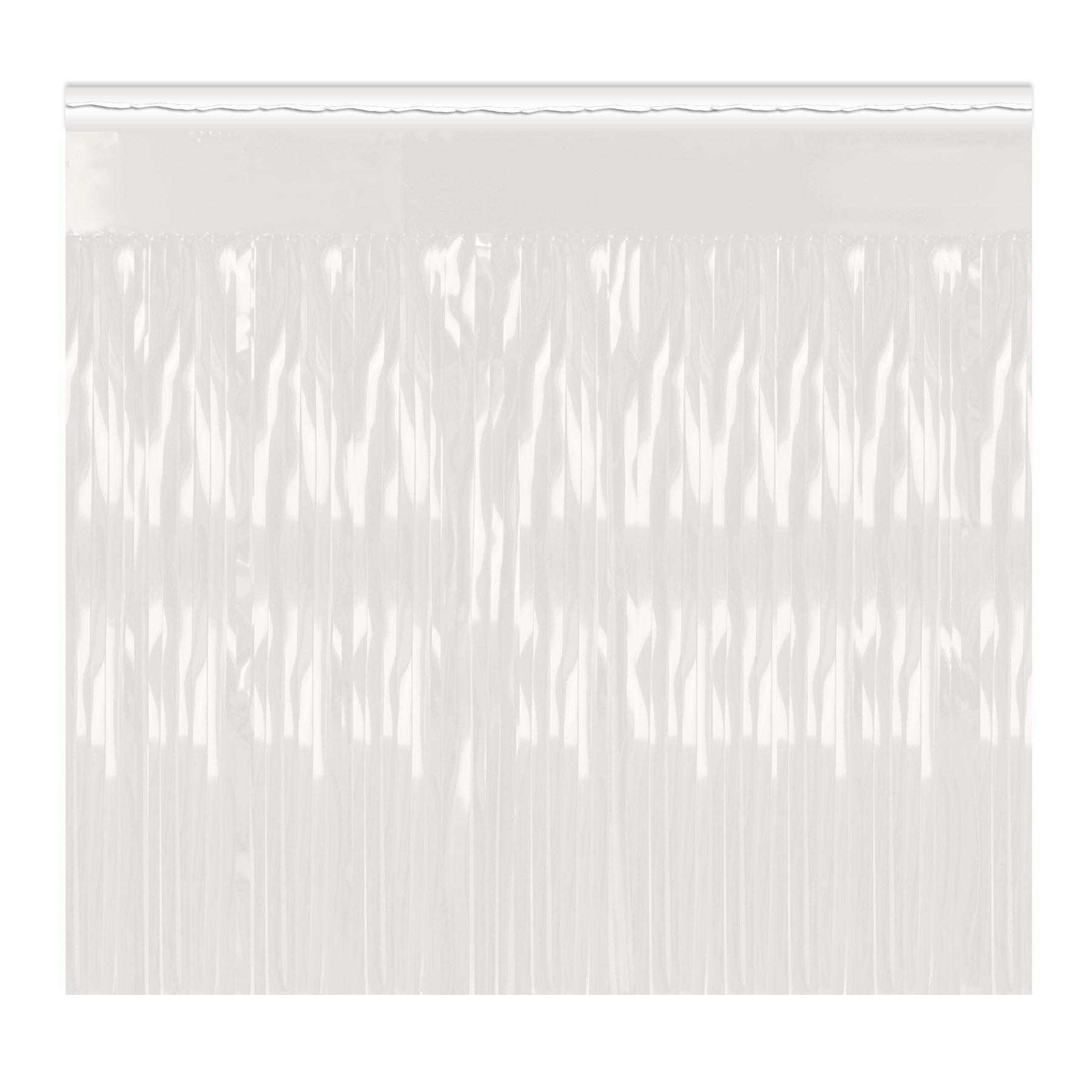 Beistle 2-Ply Party Metallic Fringe Drape - white