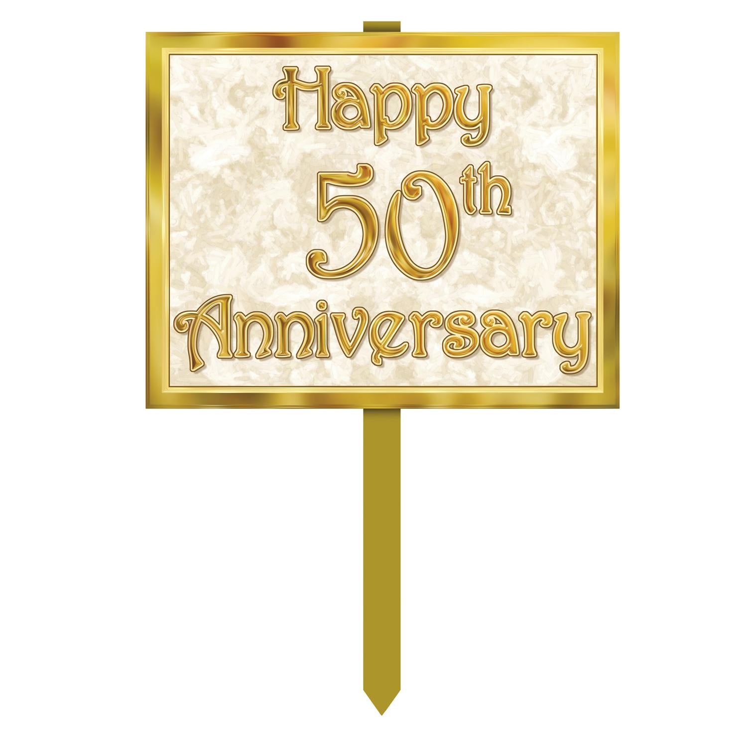 Beistle 50th Anniversary Yard Sign