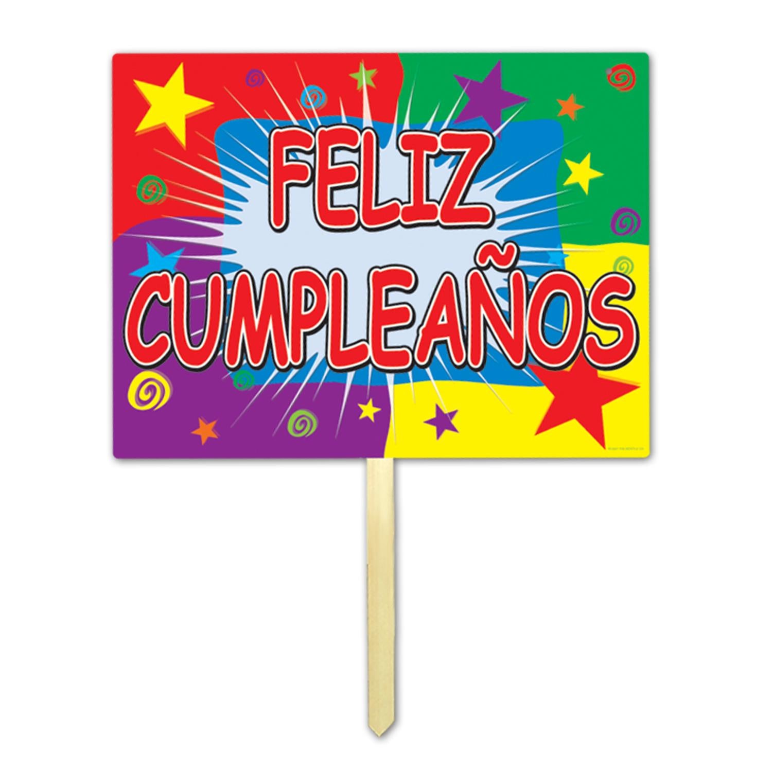 Beistle Feliz Cumpleanos Yard Sign