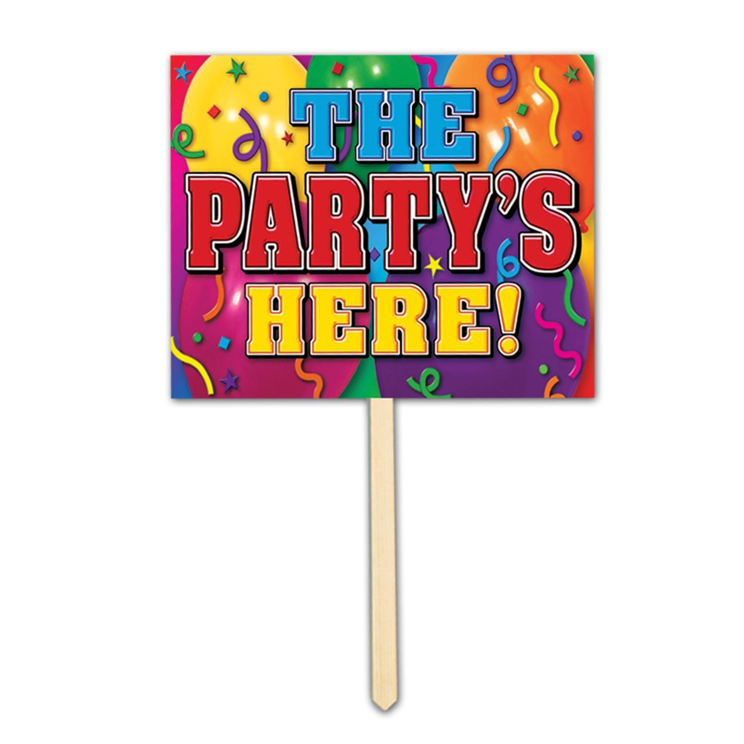 Beistle The Party's Here! Yard Sign