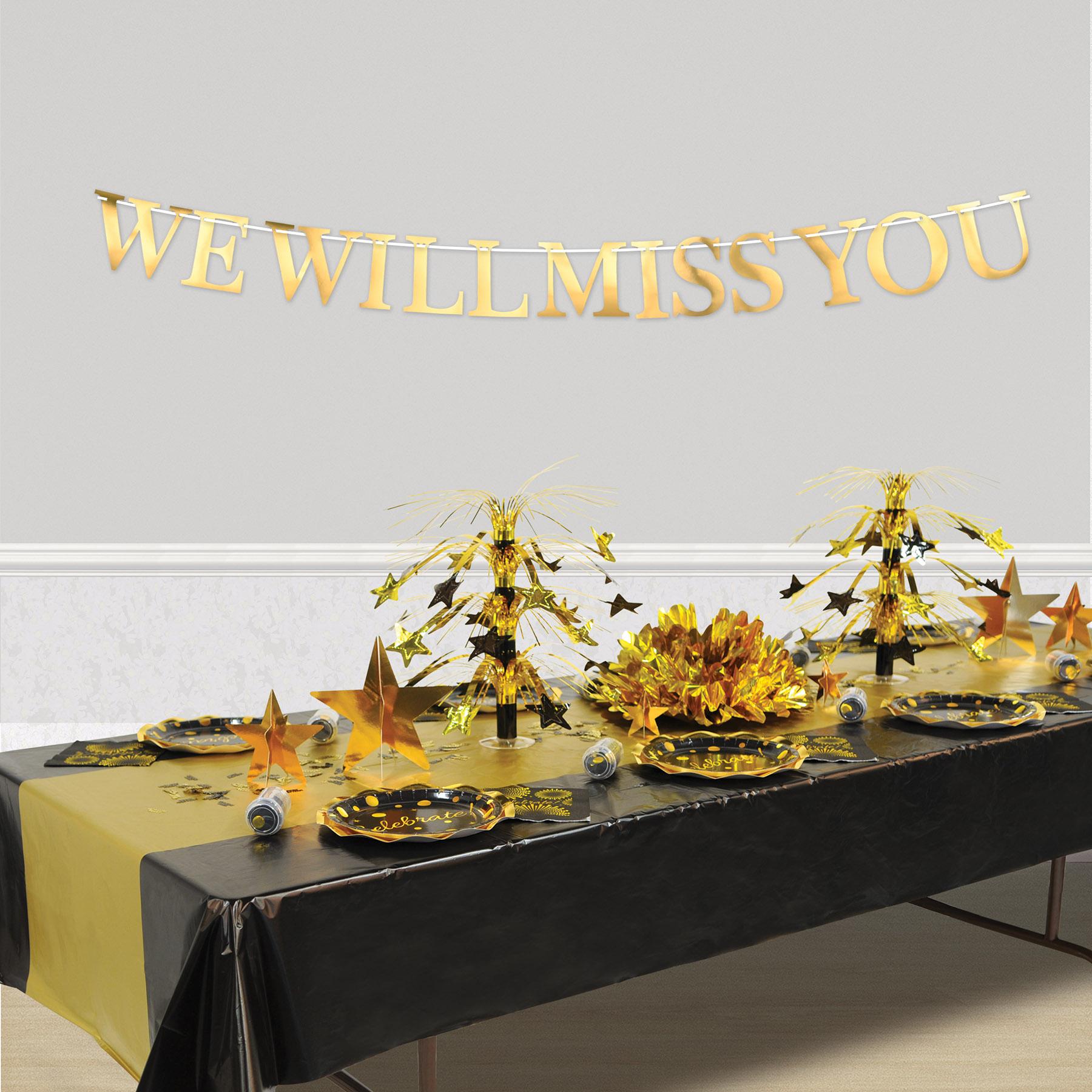 Beistle Foil "We Will Miss You" Party Streamer