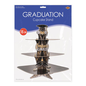 Bulk Graduation Cupcake Stand (12 Pkgs Per Case) by Beistle