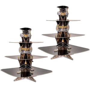 Bulk Graduation Cupcake Stand (12 Pkgs Per Case) by Beistle