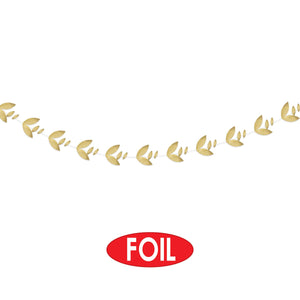 Bulk Gold Foil Leaves Garland (12 Pkgs Per Case) by Beistle