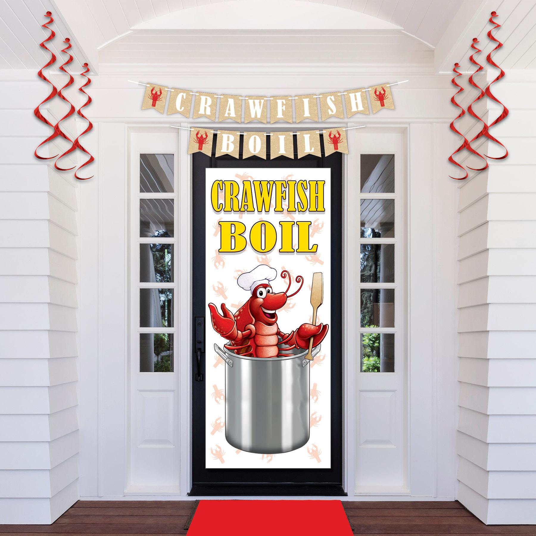 Beistle Mardi Gras Crawfish Boil Door Cover (12 Per Case)