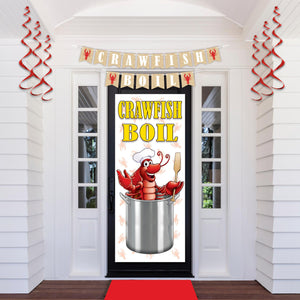 Bulk Mardi Gras Crawfish Boil Door Cover (12 Pkgs Per Case) by Beistle