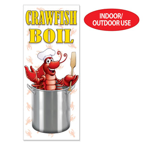 Bulk Mardi Gras Crawfish Boil Door Cover (12 Pkgs Per Case) by Beistle