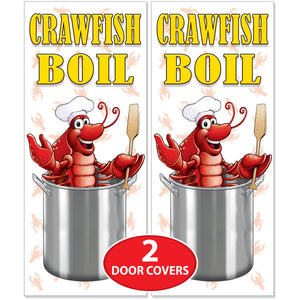 Bulk Mardi Gras Crawfish Boil Door Cover (12 Pkgs Per Case) by Beistle