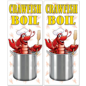 Bulk Mardi Gras Crawfish Boil Door Cover (12 Pkgs Per Case) by Beistle