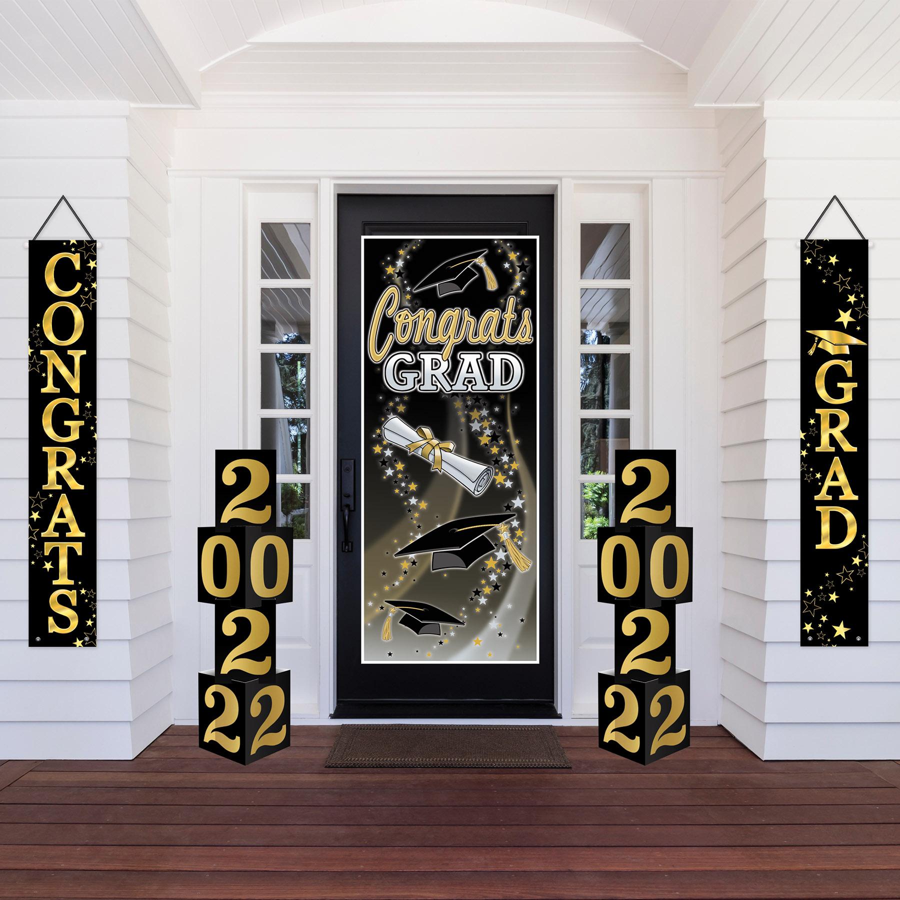 Congrats Grad Fabric Graduation Party Door Panel Set (12 Packages)