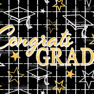 Bulk Congrats Grad Metallic Square Curtain (6 Pkgs Per Case) by Beistle