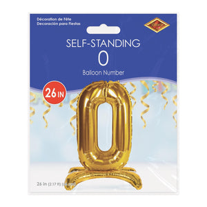 Bulk Self-Standing Balloon Number 0 (6 Pkgs Per Case) by Beistle