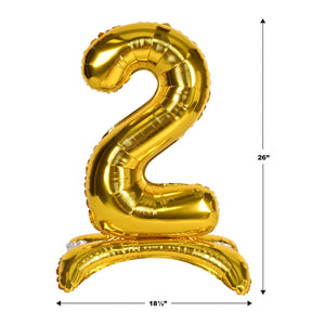 Bulk Self-Standing Balloon Number 2 (6 Pkgs Per Case) by Beistle