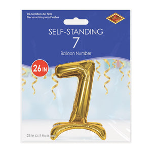 Bulk Self-Standing Balloon Number 7 (6 Pkgs Per Case) by Beistle