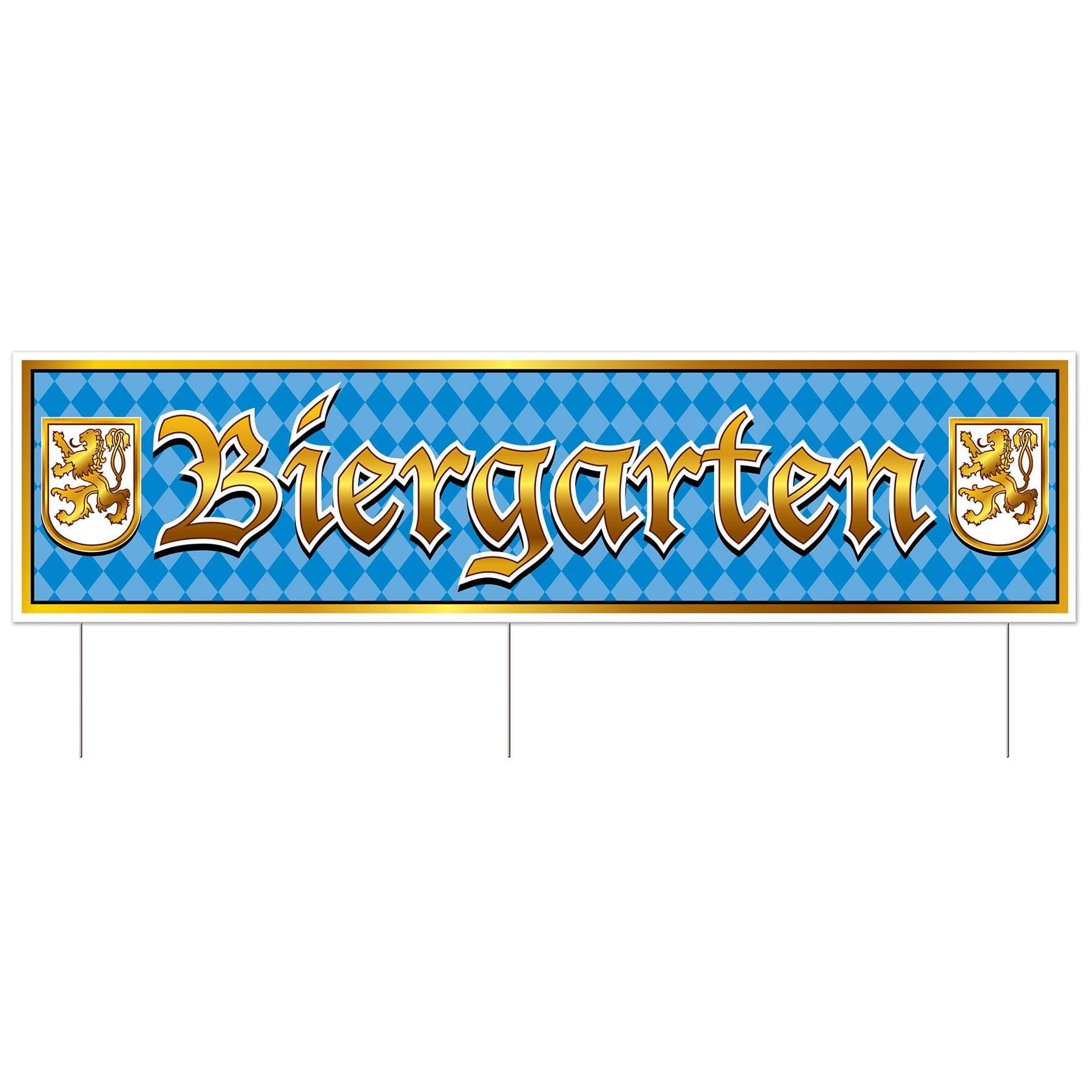 Beistle Plastic Jumbo Oktoberfest Biergarten Yard Sign