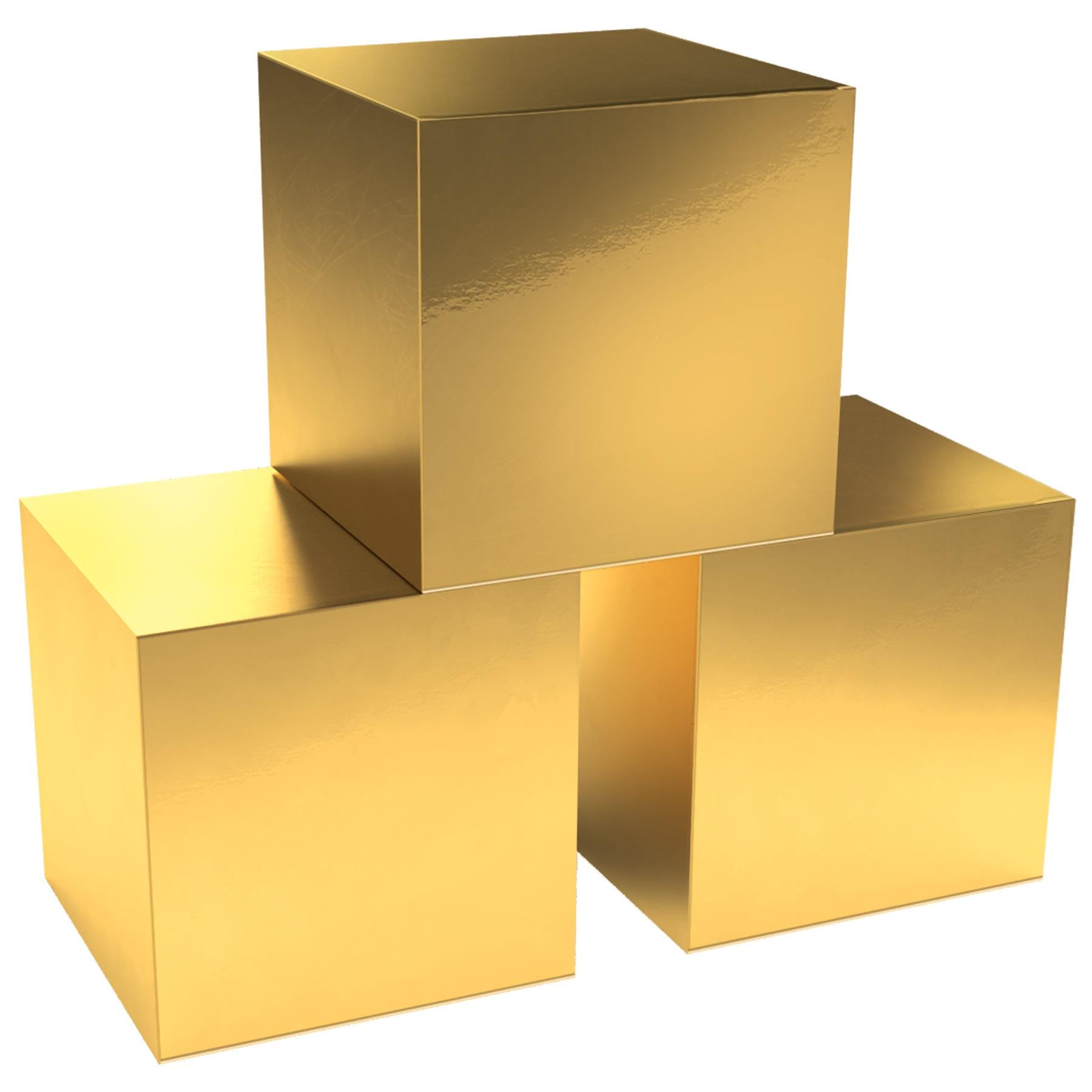 Beistle Foil Party Favor Boxes Gold