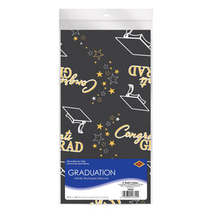 Bulk Metallic Graduation Tablecover (12 Pkgs Per Case) by Beistle