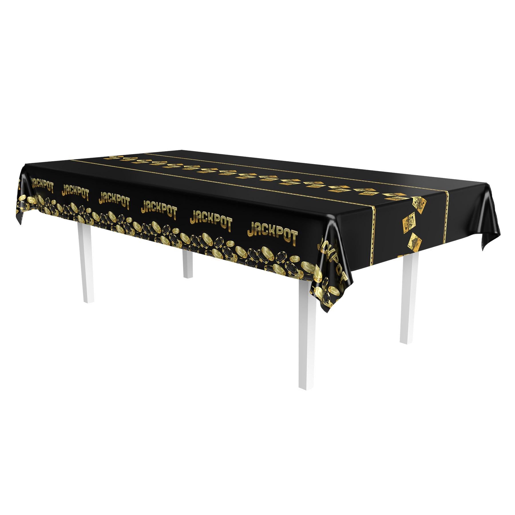 Beistle Metallic Casino Party Tablecover (12 Per Case)