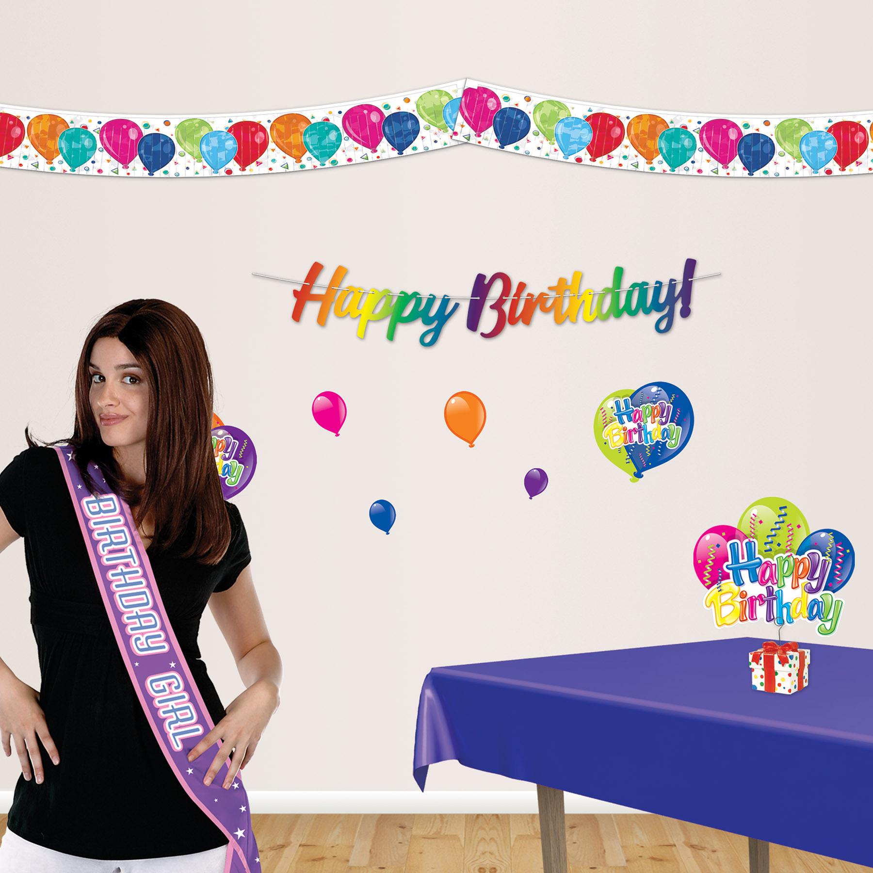 4 ft. Beistle Happy Birthday Party Streamer