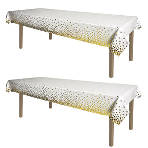 Beistle Metallic Polka Dots Tablecover