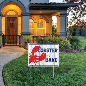 Beistle Plastic Lobster Bake Yard Sign