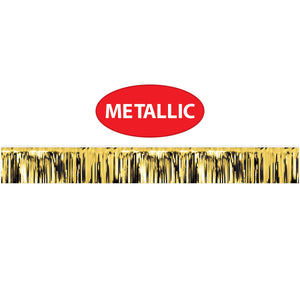 Beistle Metallic Fringe Banner Gold