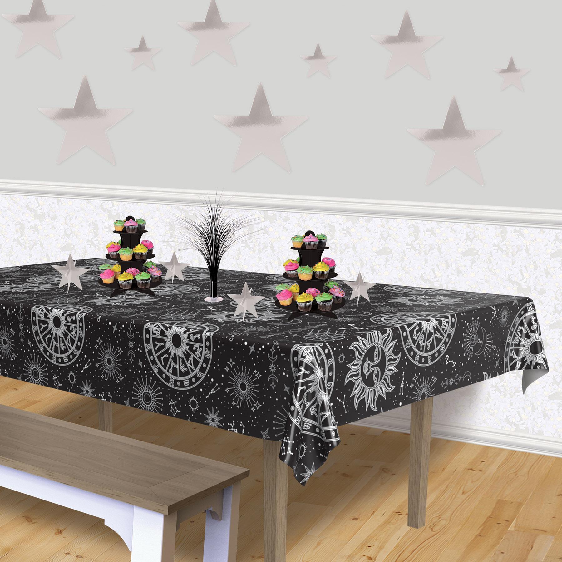 Beistle Metallic Celestial Party Tablecover (12 Per Case)