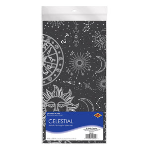 Bulk Metallic Celestial Tablecover (12 Pkgs Per Case) by Beistle