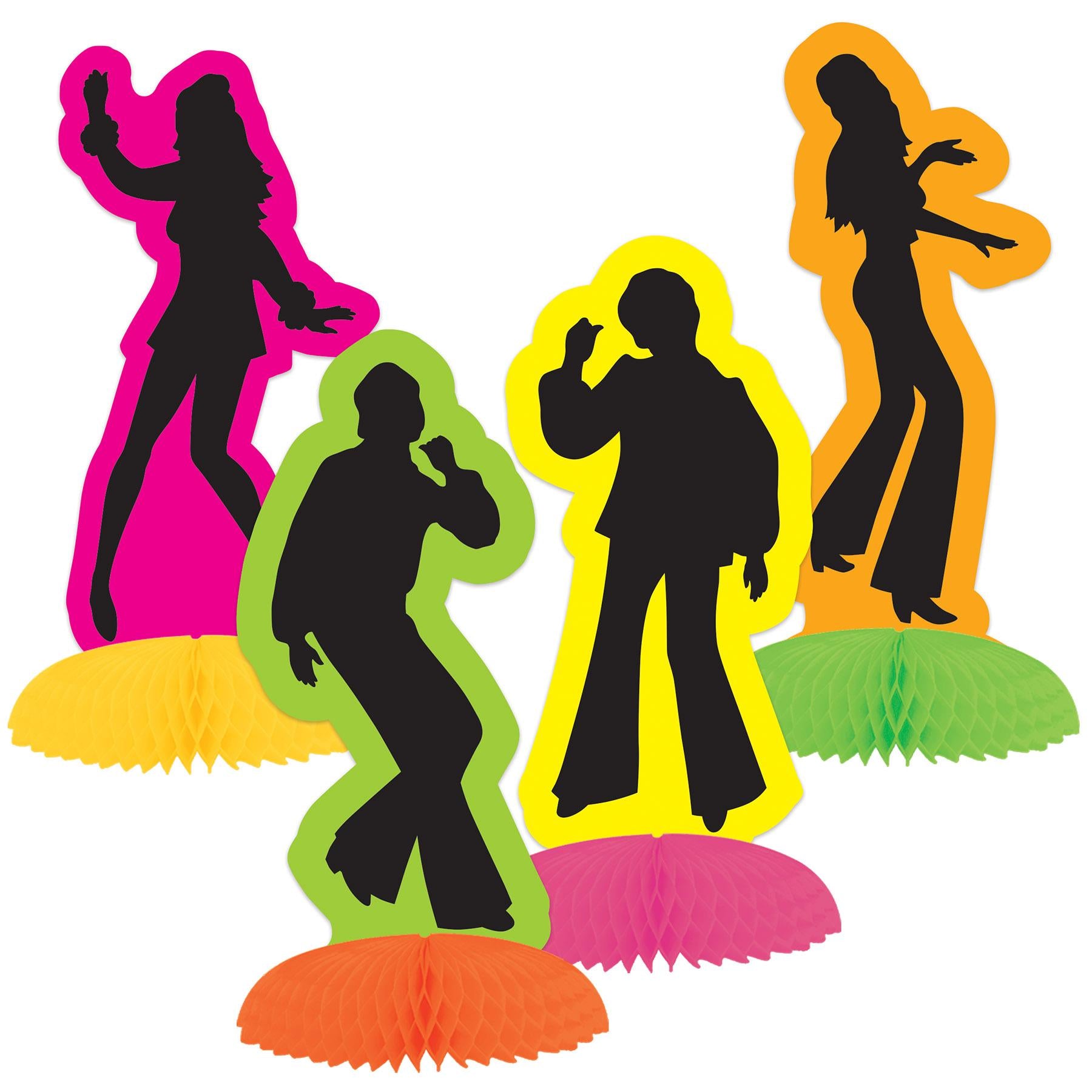 Beistle Retro 70's Silhouette Mini Party Centerpieces