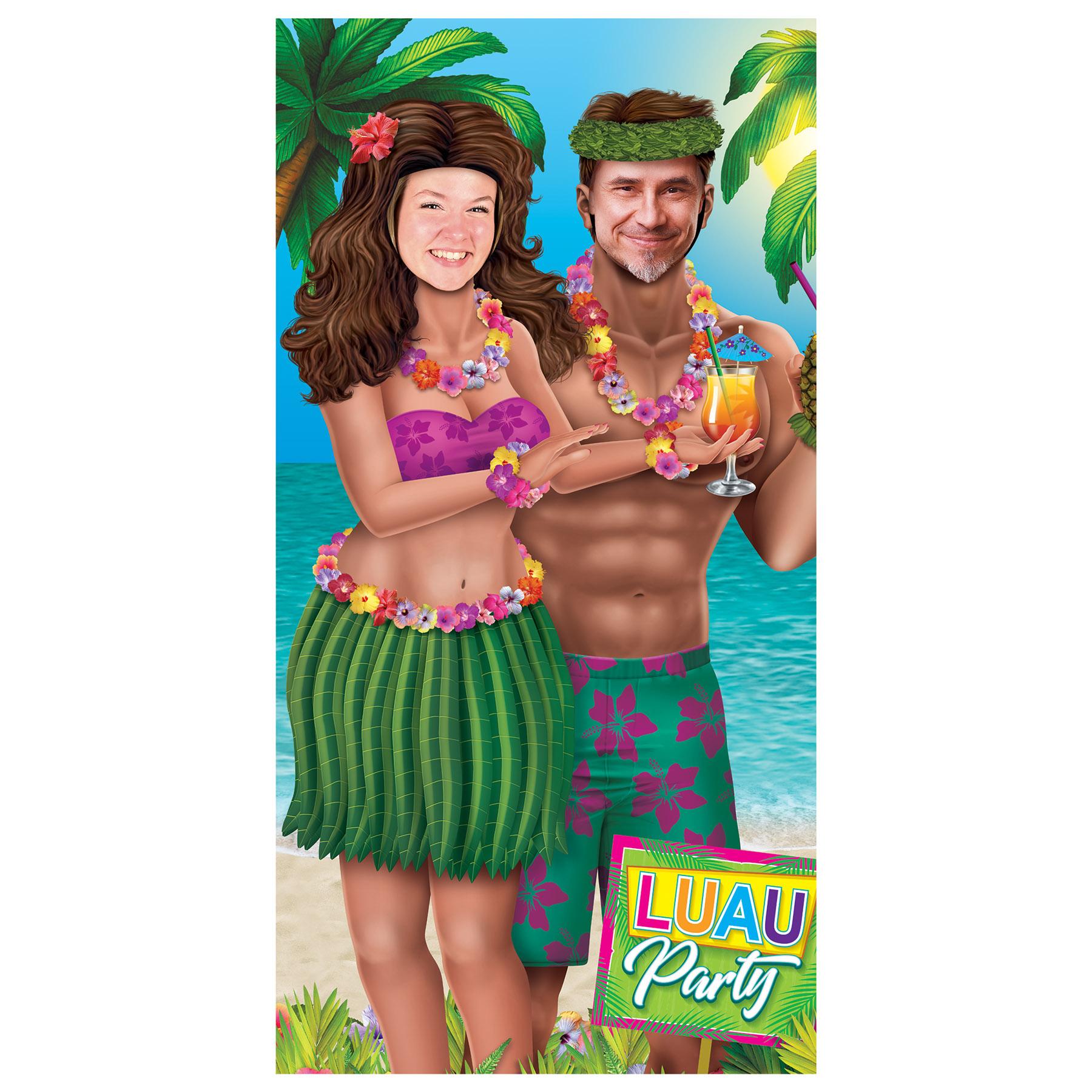 Beistle Luau Couple Photo Prop Stand-Up Decoration