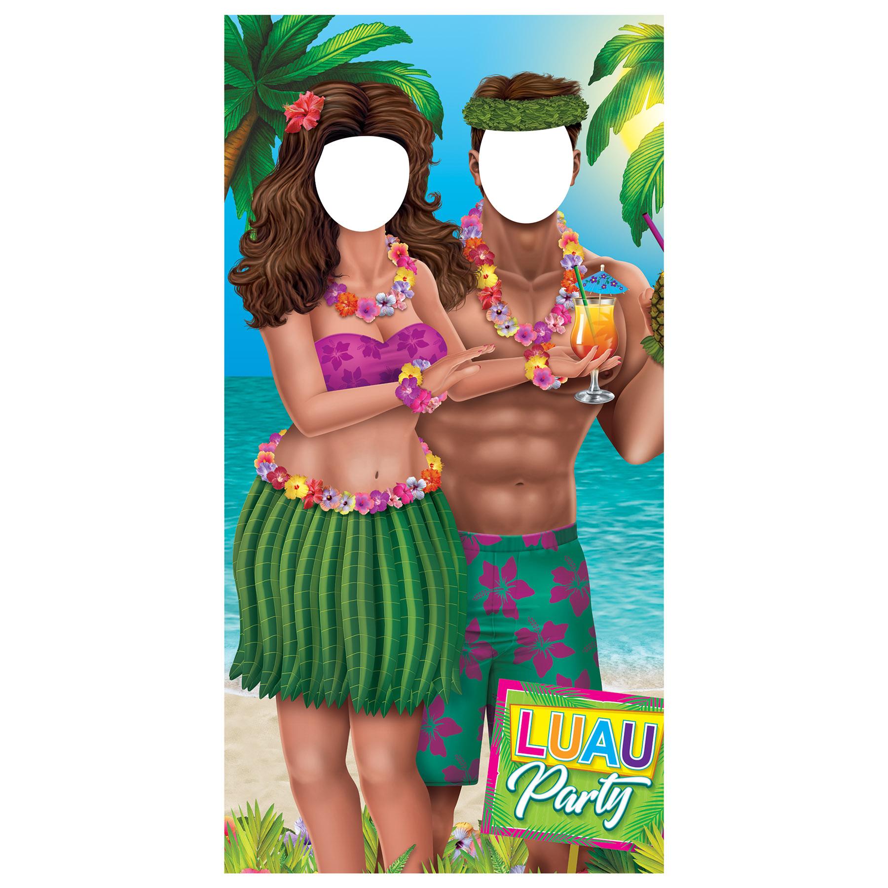 Beistle Luau Couple Photo Prop Stand-Up Decoration