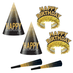 Silver & Gold 16 Piece Birthday Party Box