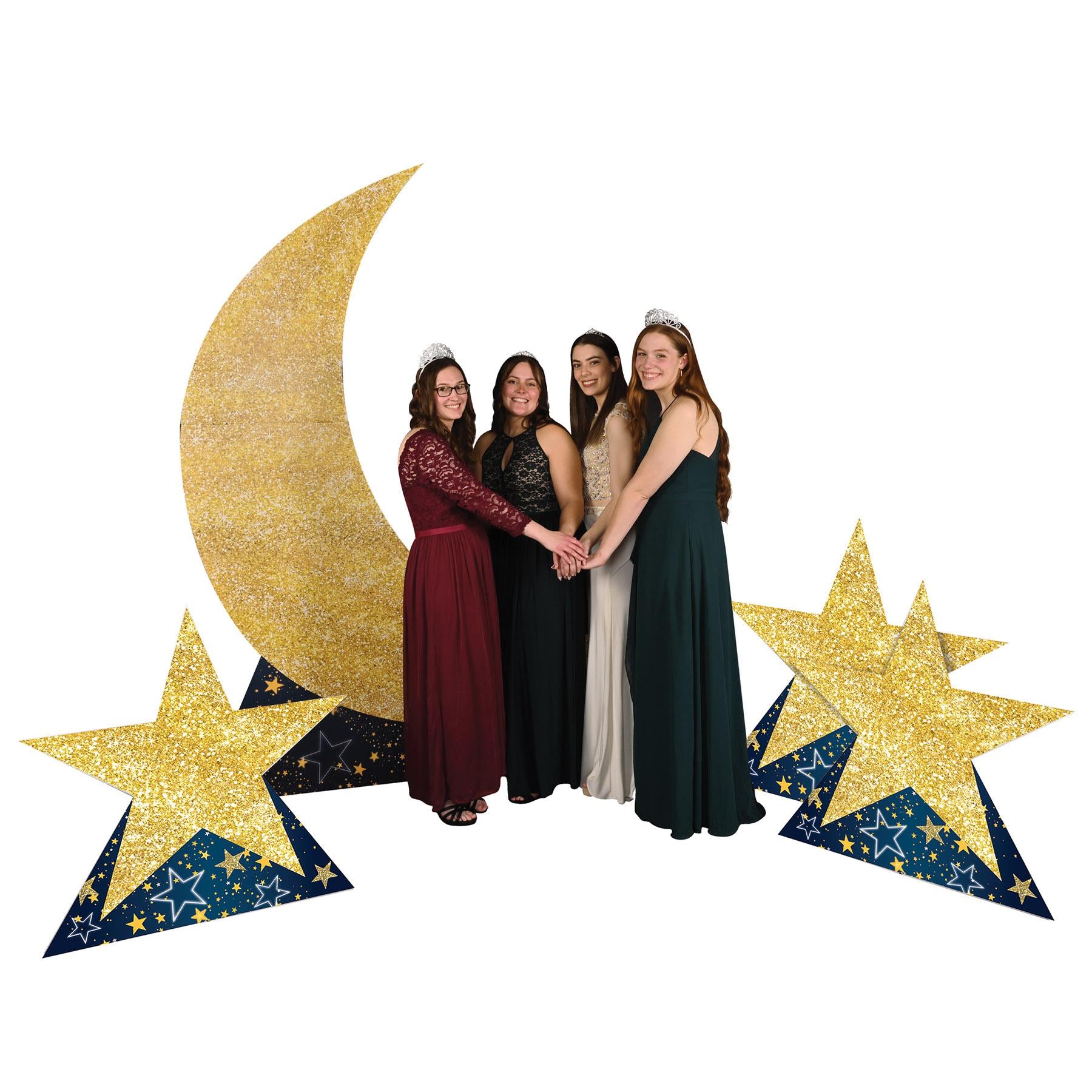 Beistle Starry Night Crescent Moon Party Stand-Up Decoration