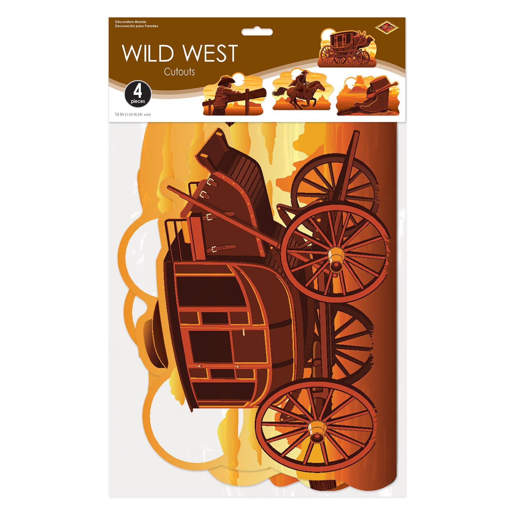 Wild West Cutouts (4 Per Package)