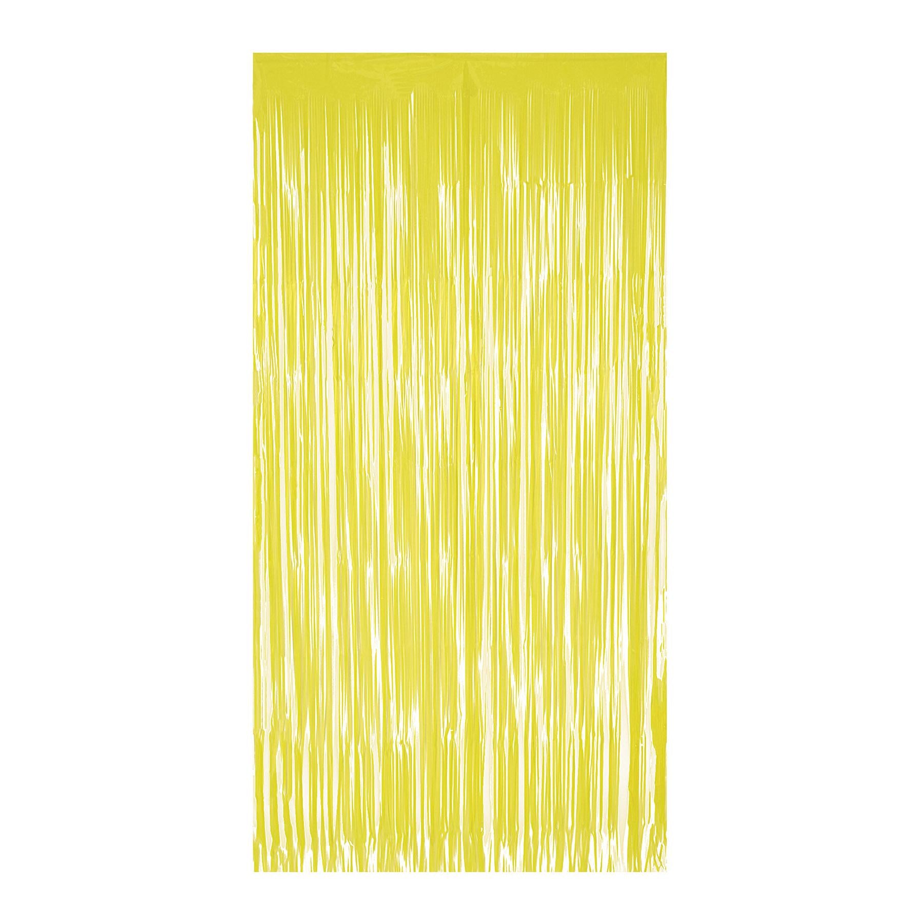 1-Ply Plastic Fringe Curtain - Yellow - 76.5 inch x 39 inch