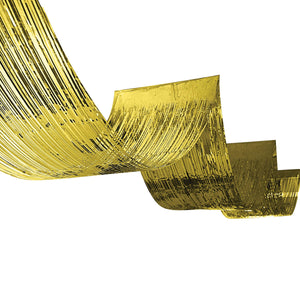 1-Ply Metallic Fringe Ceiling Curtain gold