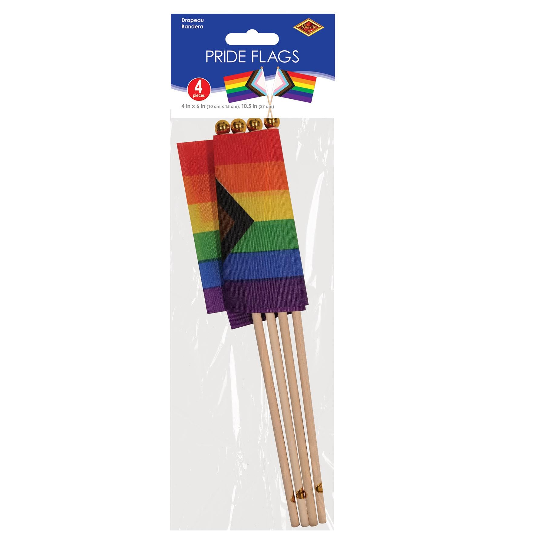 Packaged Pride Flags - 4-inch x 6-inch Size - Rainbow Flags