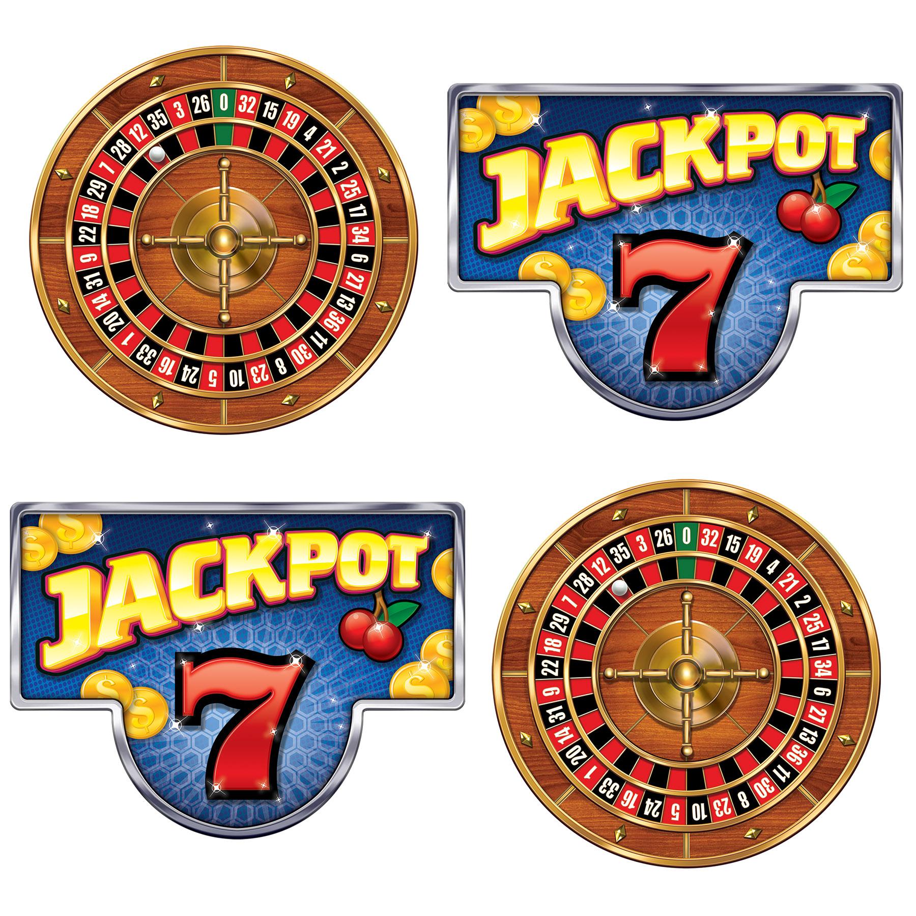 Casino Hang Roulette Wheels & Jackpot Signs 