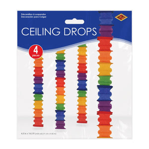 Beistle Ceiling Drops Rainbow - 4.5-inch x 14.5-feet Size - General Occasion Ceiling Decor