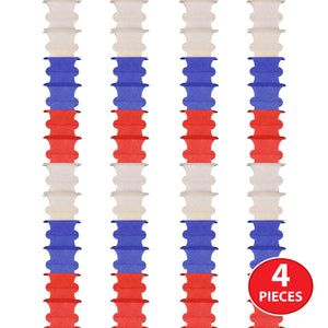 Beistle Ceiling Drops Red, White, Blue - 4.5-inch x 14.5-feet Size - Patriotic Ceiling Decor