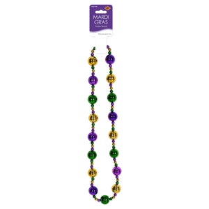 Beistle Jumbo Mardi Gras Beads - 38 Inch Mardi Gras Party Beads