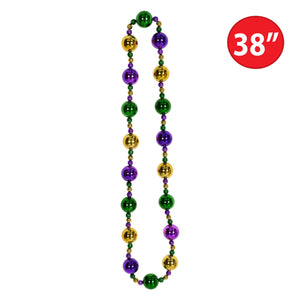 Beistle Jumbo Mardi Gras Beads - 38 Inch Mardi Gras Party Beads