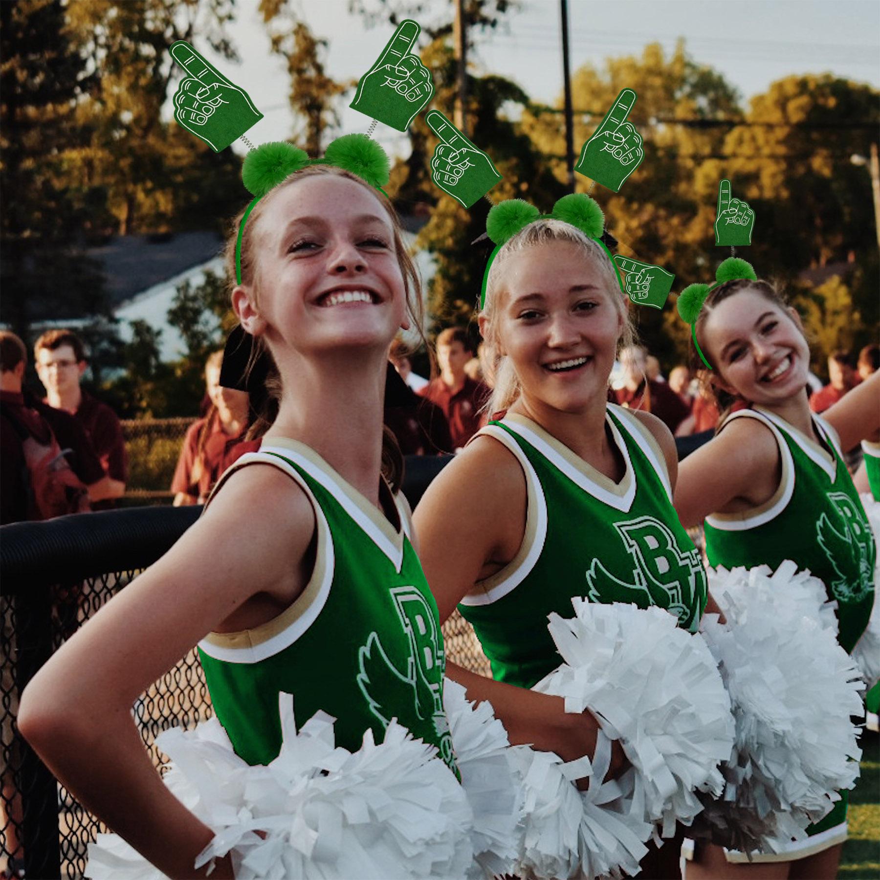 #1 Hand Boppers with Marabou in Green