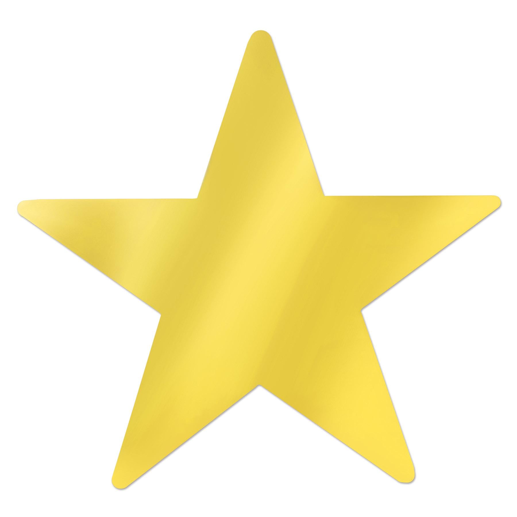 Beistle Metallic Star Party Cutouts gold (12/Pkg)