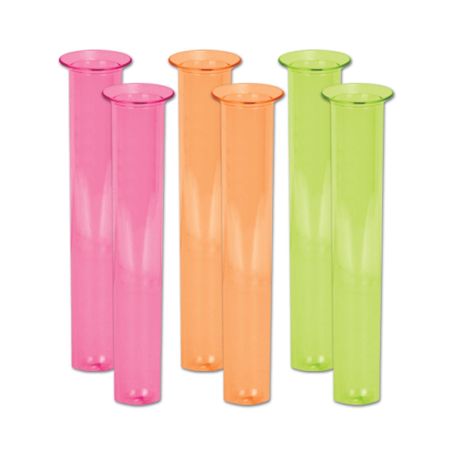 Beistle Luau Party Neon Test Tube Shot Glasses (6/Pkg)