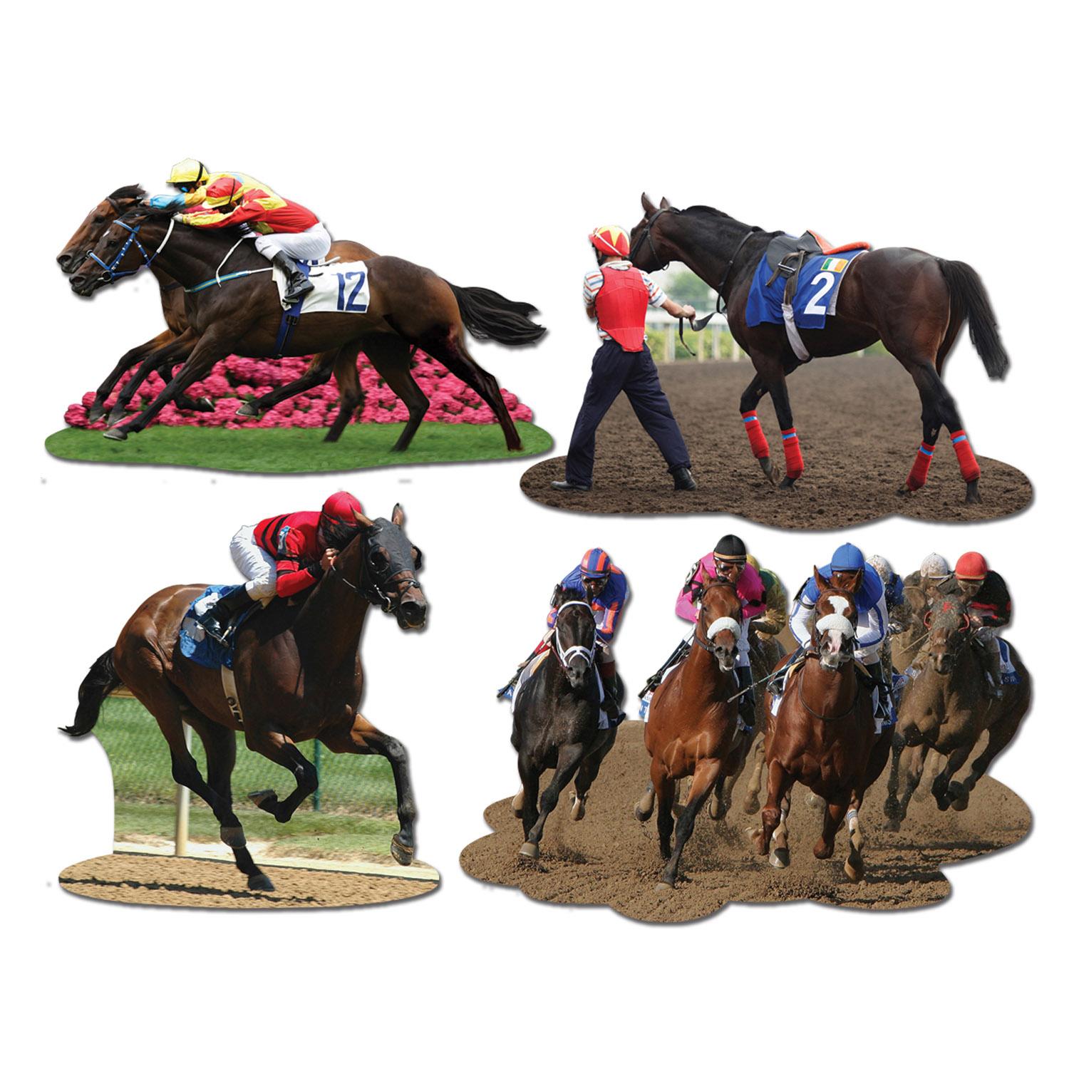 Beistle Horse Racing Party Cutouts (4/Pkg)