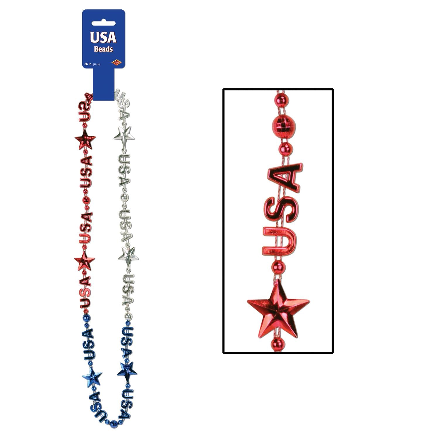 Beistle USA Party Bead Necklaces