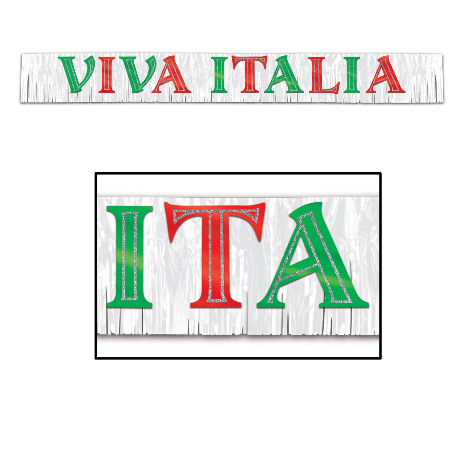 Beistle Metallic Viva Italia Party Banner