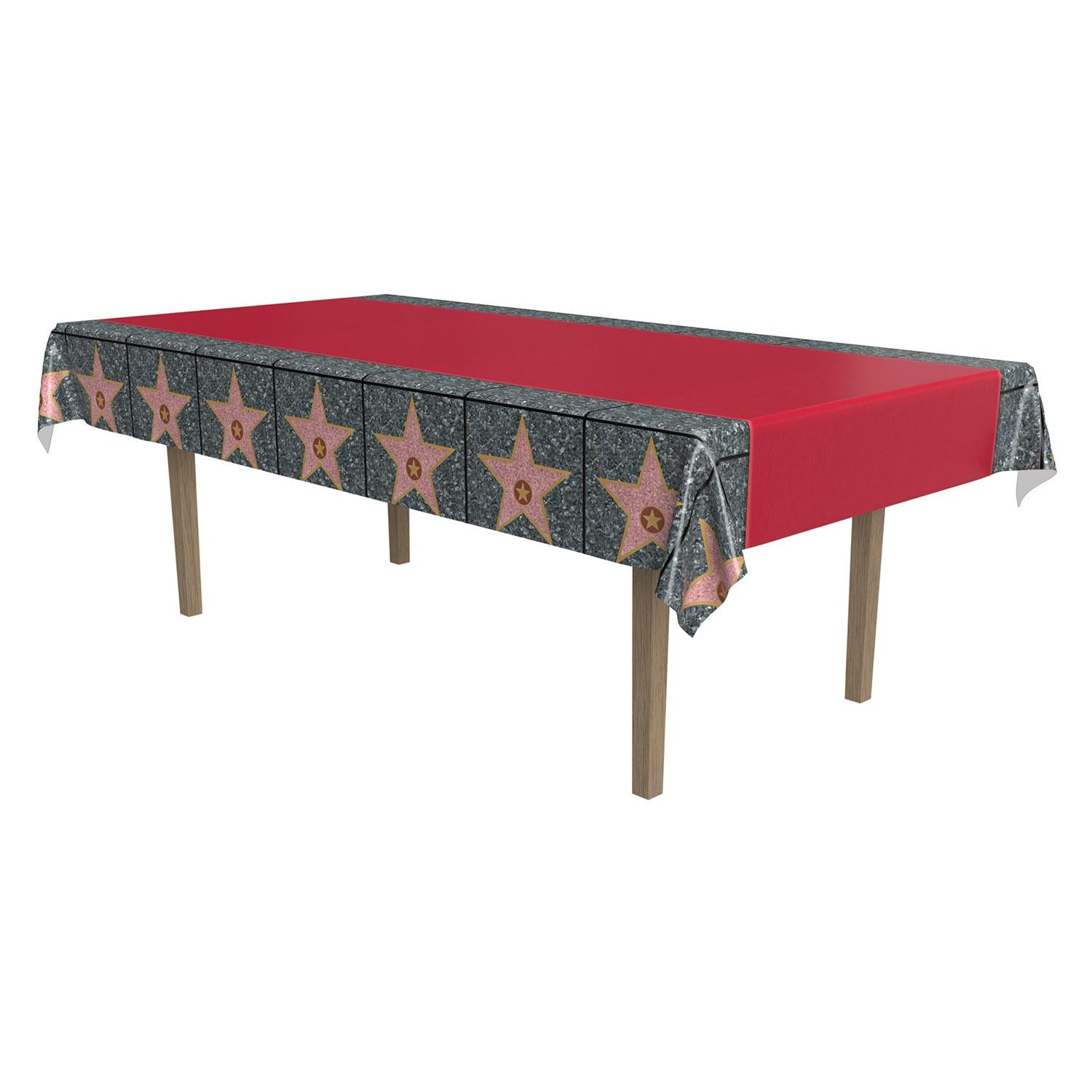 Beistle Red Carpet Star Party Tablecover